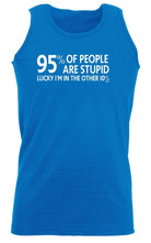 95 Percent Of People Are Stupid - Funny Novelty Vest Singlet Unisex Tank Top - 123t Australia | Funny T-Shirts Mugs Novelty Gifts