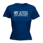 95 Percent Of People Are Stupid - Funny Novelty Womens T-Shirt T Shirt Tshirt - 123t Australia | Funny T-Shirts Mugs Novelty Gifts