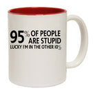 95 Percent Of People Are Stupid Mug Cup - 123t Australia | Funny T-Shirts Mugs Novelty Gifts