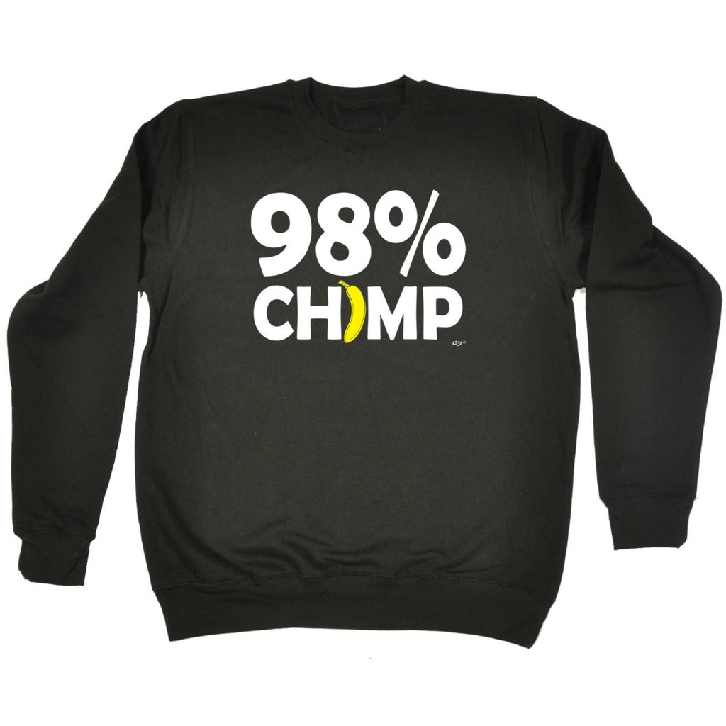 98 Percent Chimp - Funny Novelty Sweatshirt - 123t Australia | Funny T-Shirts Mugs Novelty Gifts