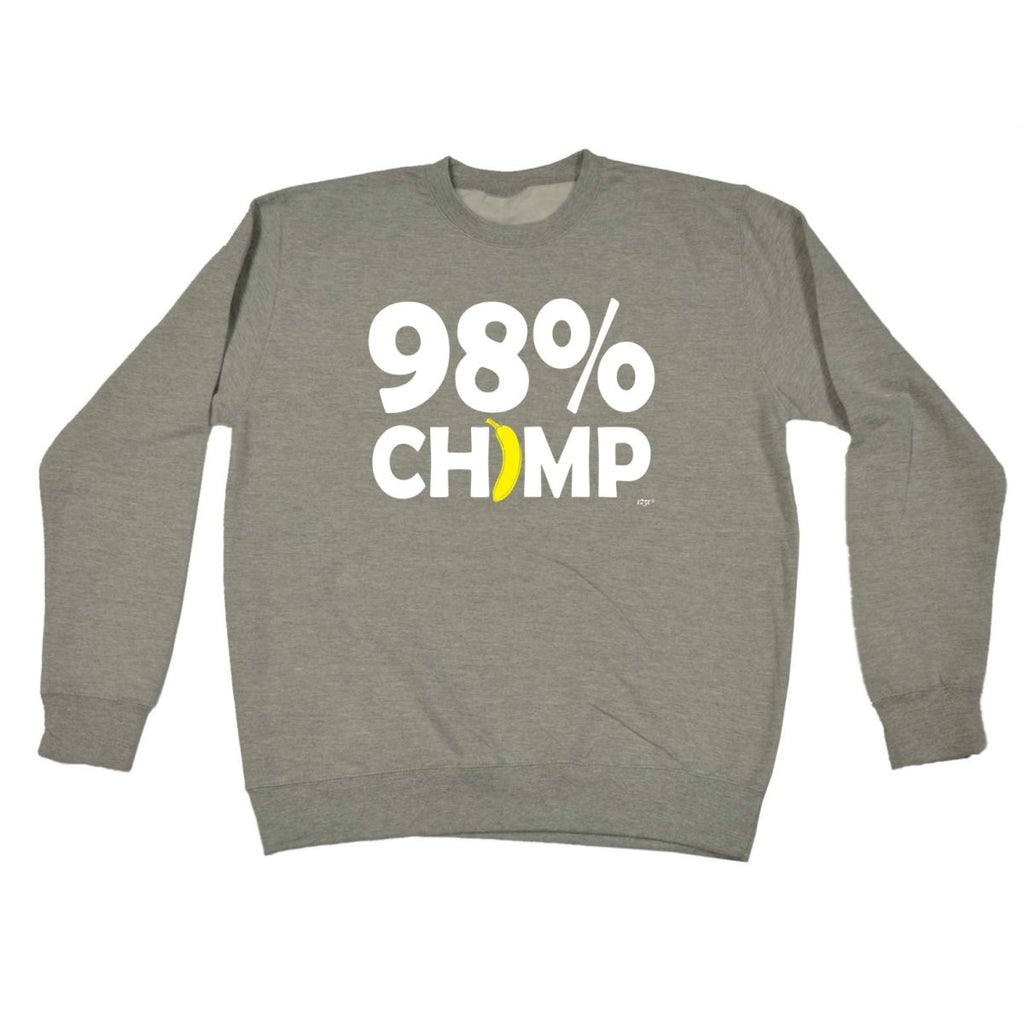 98 Percent Chimp - Funny Novelty Sweatshirt - 123t Australia | Funny T-Shirts Mugs Novelty Gifts