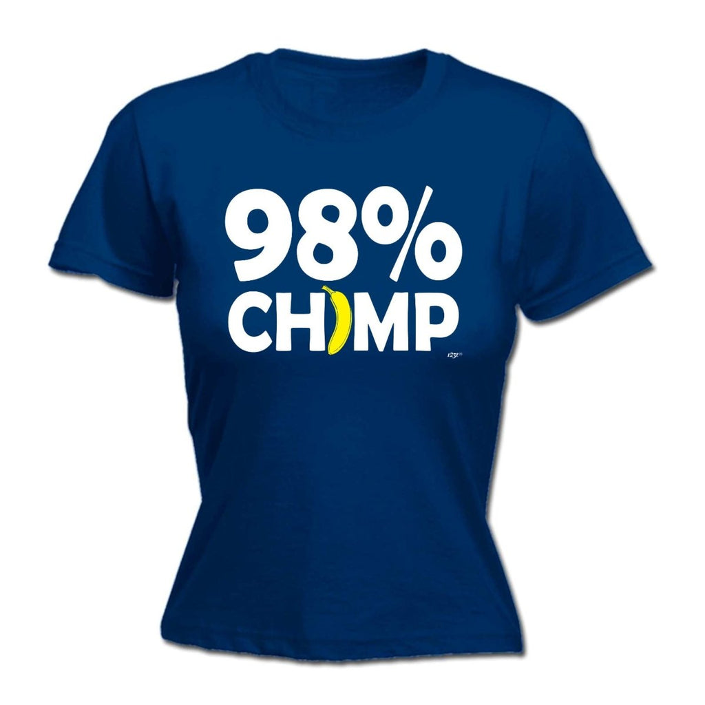 98 Percent Chimp - Funny Novelty Womens T-Shirt T Shirt Tshirt - 123t Australia | Funny T-Shirts Mugs Novelty Gifts