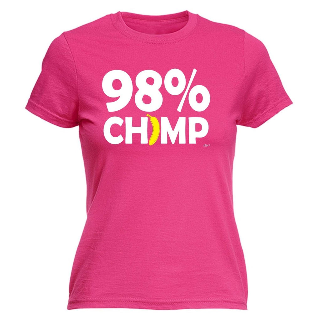 98 Percent Chimp - Funny Novelty Womens T-Shirt T Shirt Tshirt - 123t Australia | Funny T-Shirts Mugs Novelty Gifts
