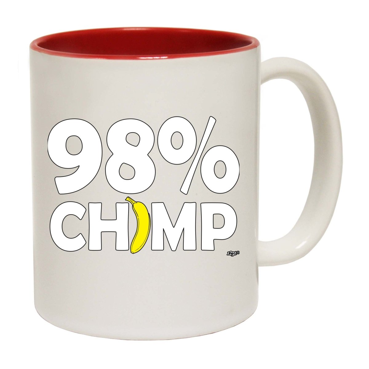 98 Percent Chimp Mug Cup - 123t Australia | Funny T-Shirts Mugs Novelty Gifts