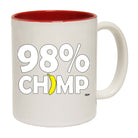 98 Percent Chimp Mug Cup - 123t Australia | Funny T-Shirts Mugs Novelty Gifts