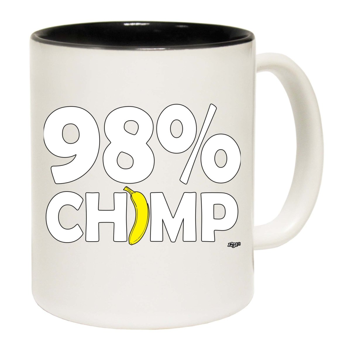 98 Percent Chimp Mug Cup - 123t Australia | Funny T-Shirts Mugs Novelty Gifts