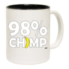 98 Percent Chimp Mug Cup - 123t Australia | Funny T-Shirts Mugs Novelty Gifts