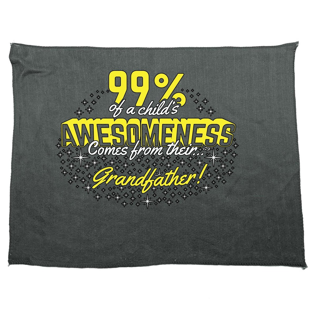 99 Of Awesomeness Comes From Grandfather - Funny Novelty Soft Sport Microfiber Towel - 123t Australia | Funny T-Shirts Mugs Novelty Gifts