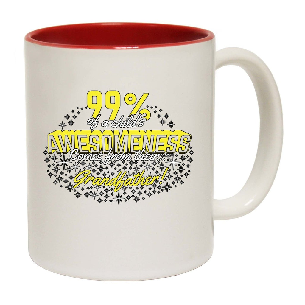 99 Of Awesomeness Comes From Grandfather Mug Cup - 123t Australia | Funny T-Shirts Mugs Novelty Gifts