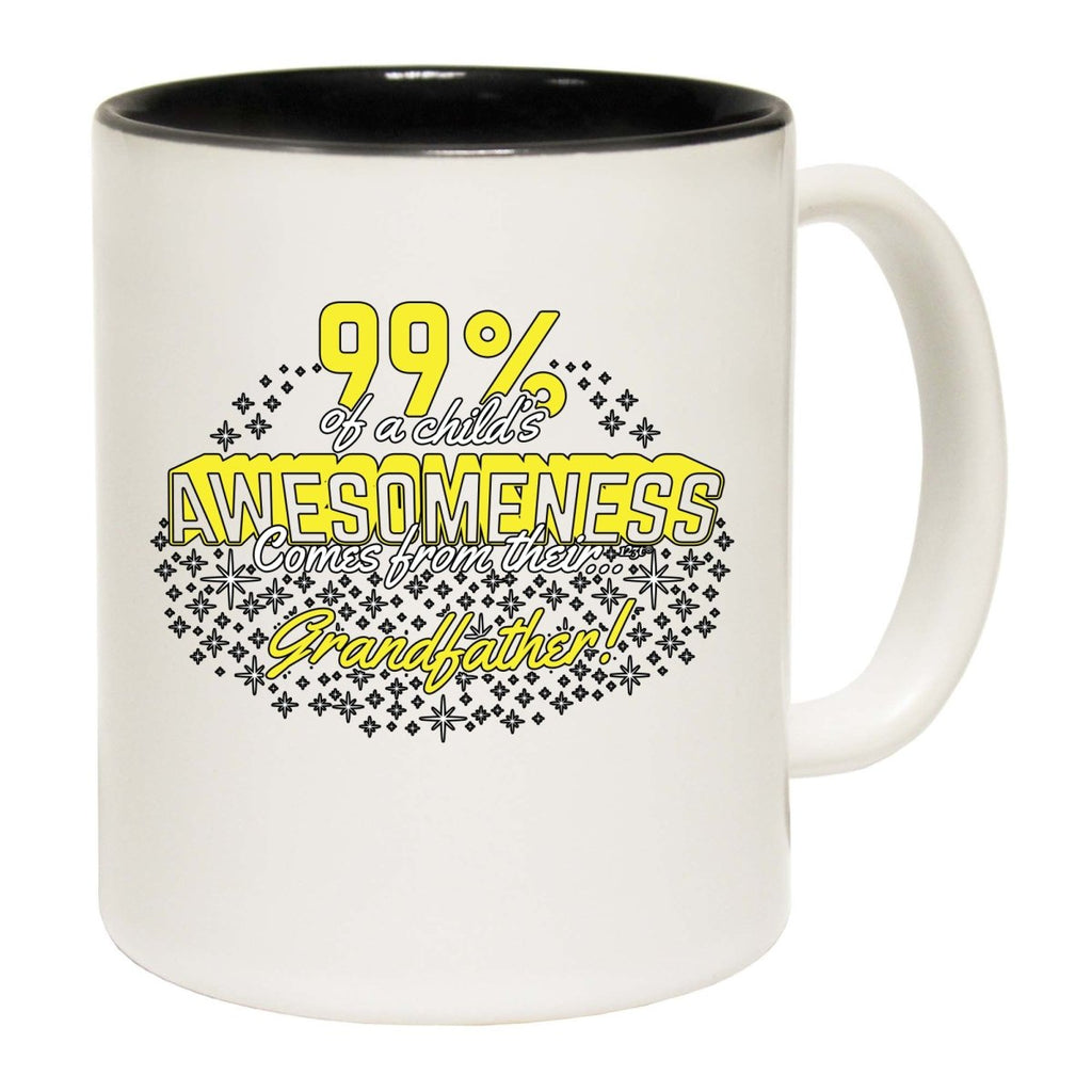 99 Of Awesomeness Comes From Grandfather Mug Cup - 123t Australia | Funny T-Shirts Mugs Novelty Gifts