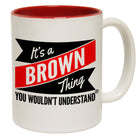 123t New It's A Brown Thing You Wouldn't Understand Funny Mug, 123t Mugs