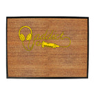 Dj Addict Headphone Head Phones Music - Funny Novelty Doormat