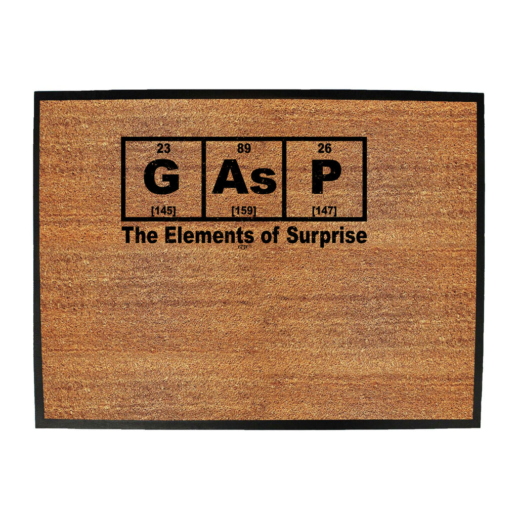 Gasp The Elements Of Surprise - Funny Novelty Doormat