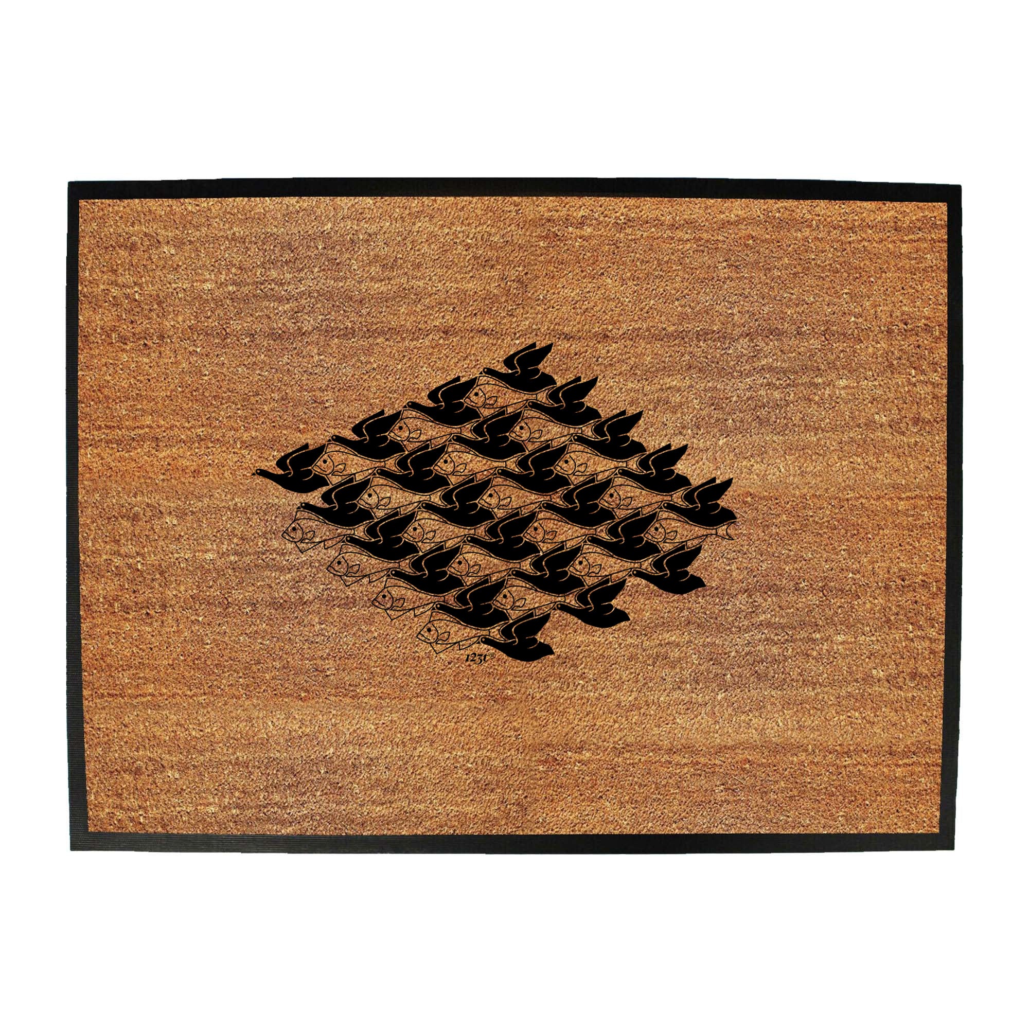 Fish Swan Illusion - Funny Novelty Doormat