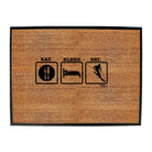 Pm Eat Sleep Ski - Funny Novelty Doormat