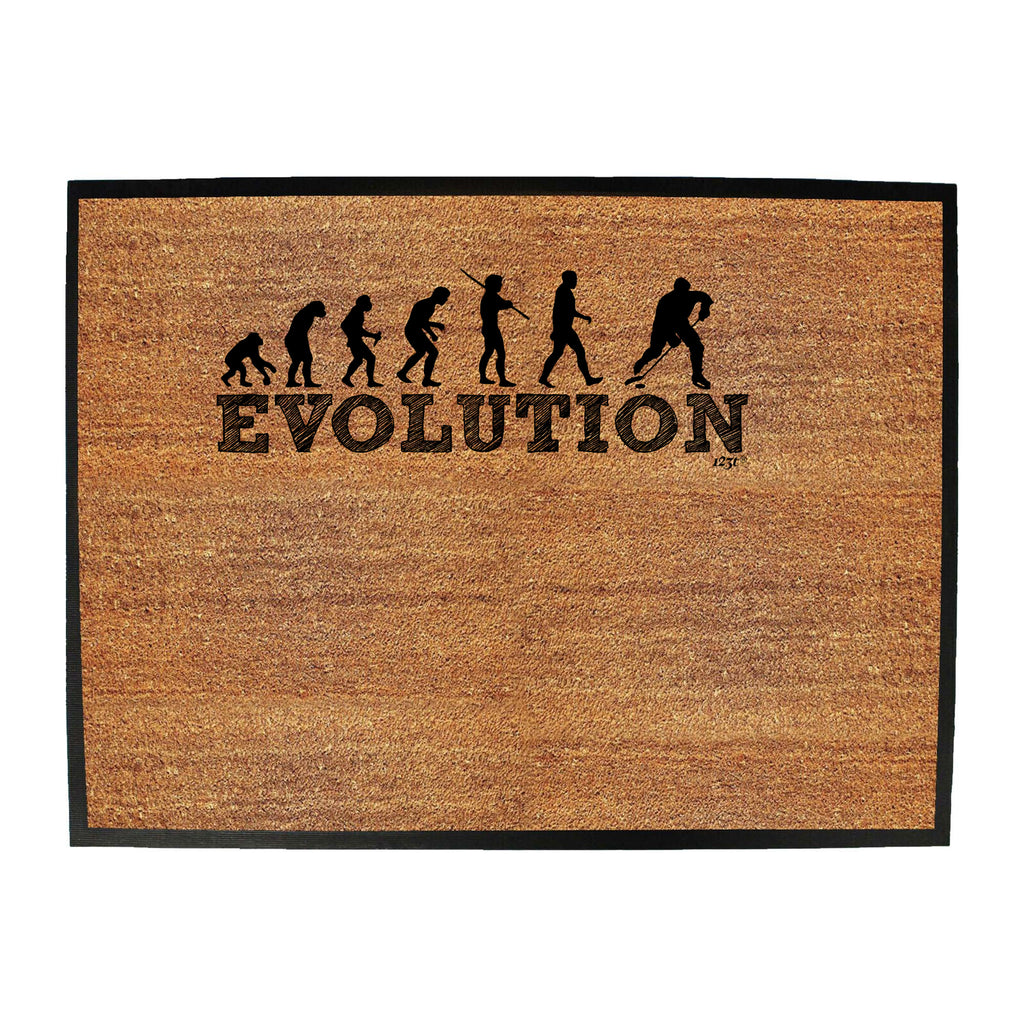 Evolution Hockey - Funny Novelty Doormat