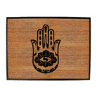 Festival Palm Hand Flower Eye White - Funny Novelty Doormat