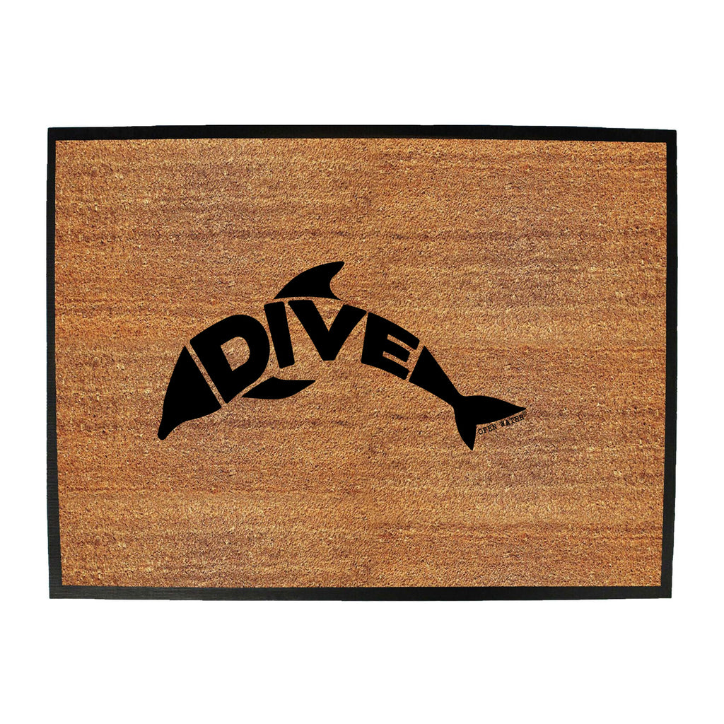 Ow Dolphin Dive - Funny Novelty Doormat