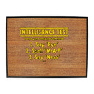 Intelligence Test - Funny Novelty Doormat