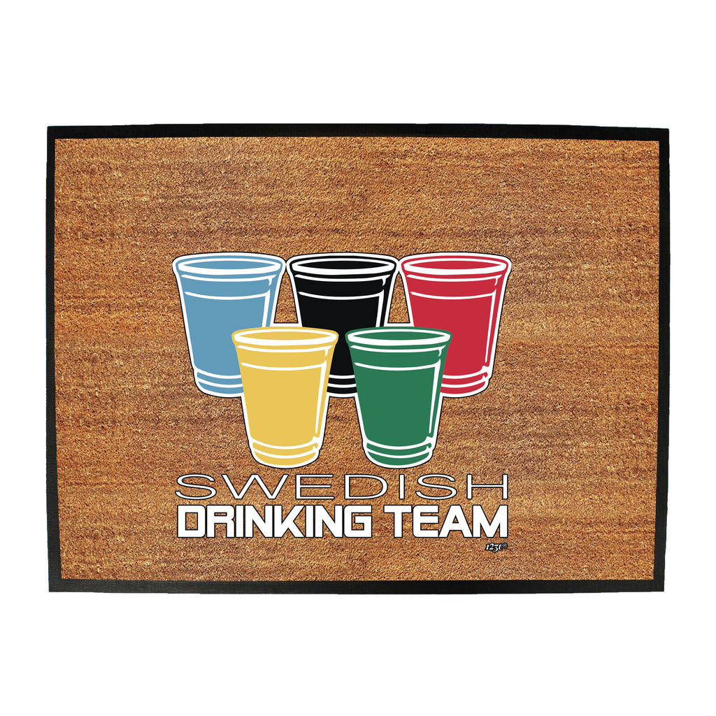 Swedish Drinking Team Glasses - Funny Novelty Doormat