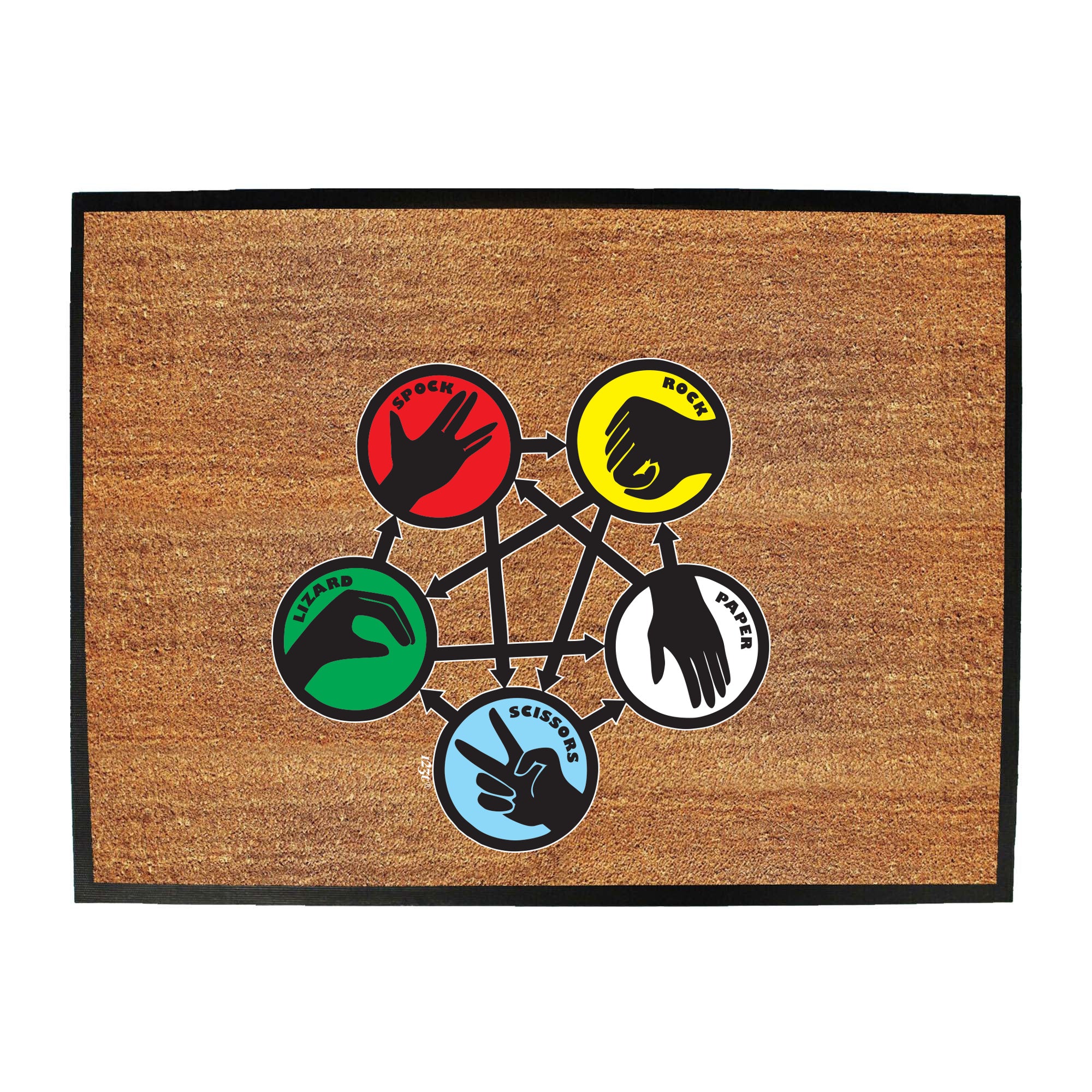Rock Spock Colour - Funny Novelty Doormat