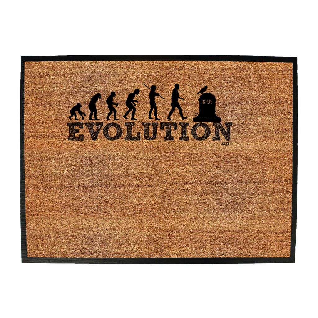 Evolution Grave - Funny Novelty Doormat