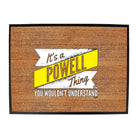 Powell V2 Surname Thing - Funny Novelty Doormat