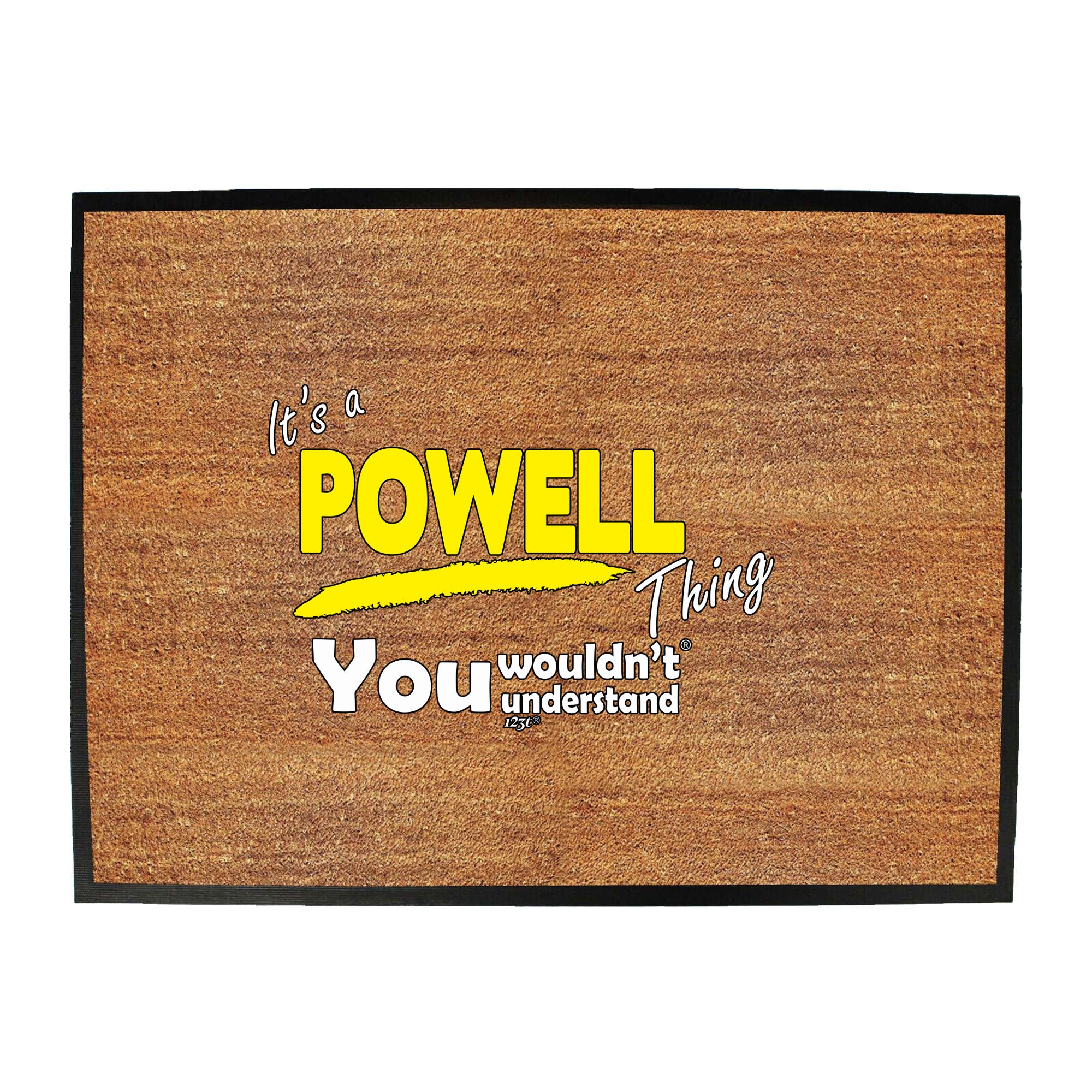 Powell V1 Surname Thing - Funny Novelty Doormat
