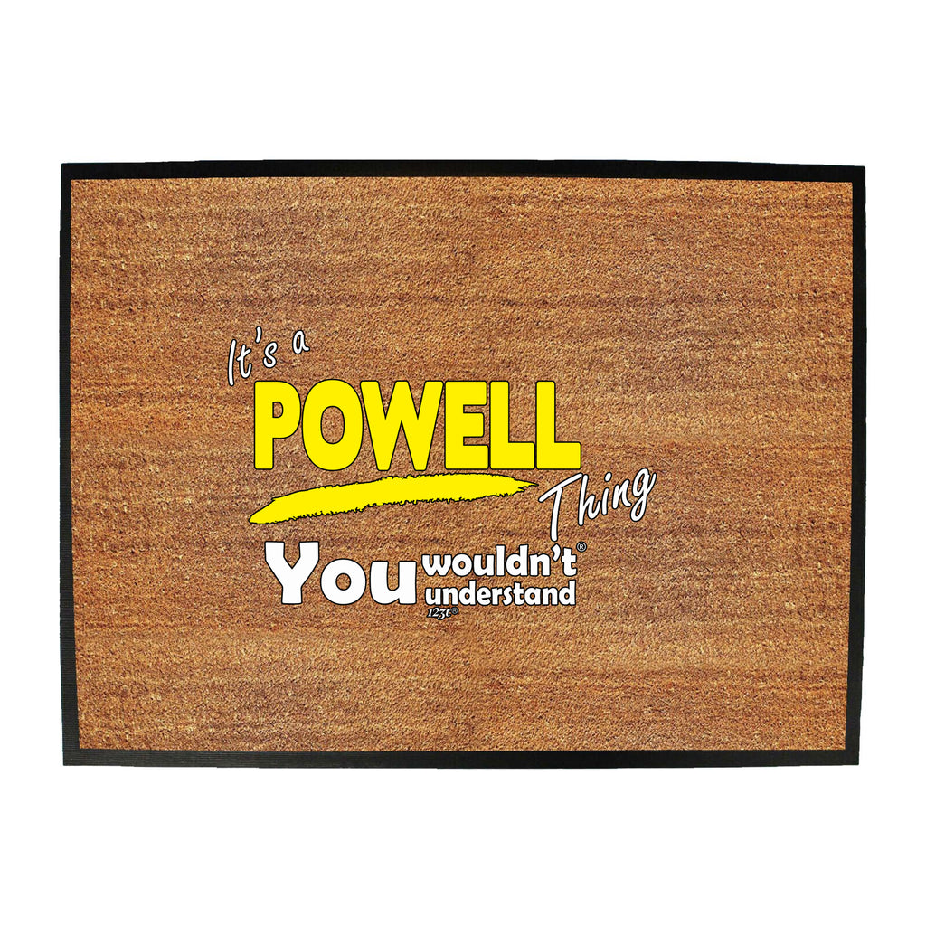 Powell V1 Surname Thing - Funny Novelty Doormat