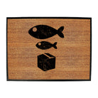 Rave Big Fish Little Fish Cardboard Box - Funny Novelty Doormat