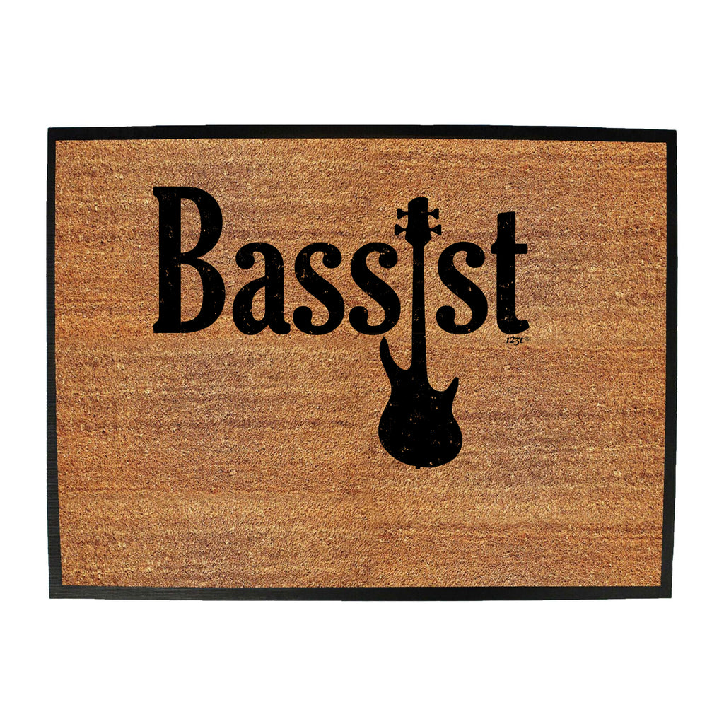 Bassist Guitar Music - Funny Novelty Doormat