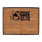 My Darwin Shark Ate Your Jesus Fish - Funny Novelty Doormat