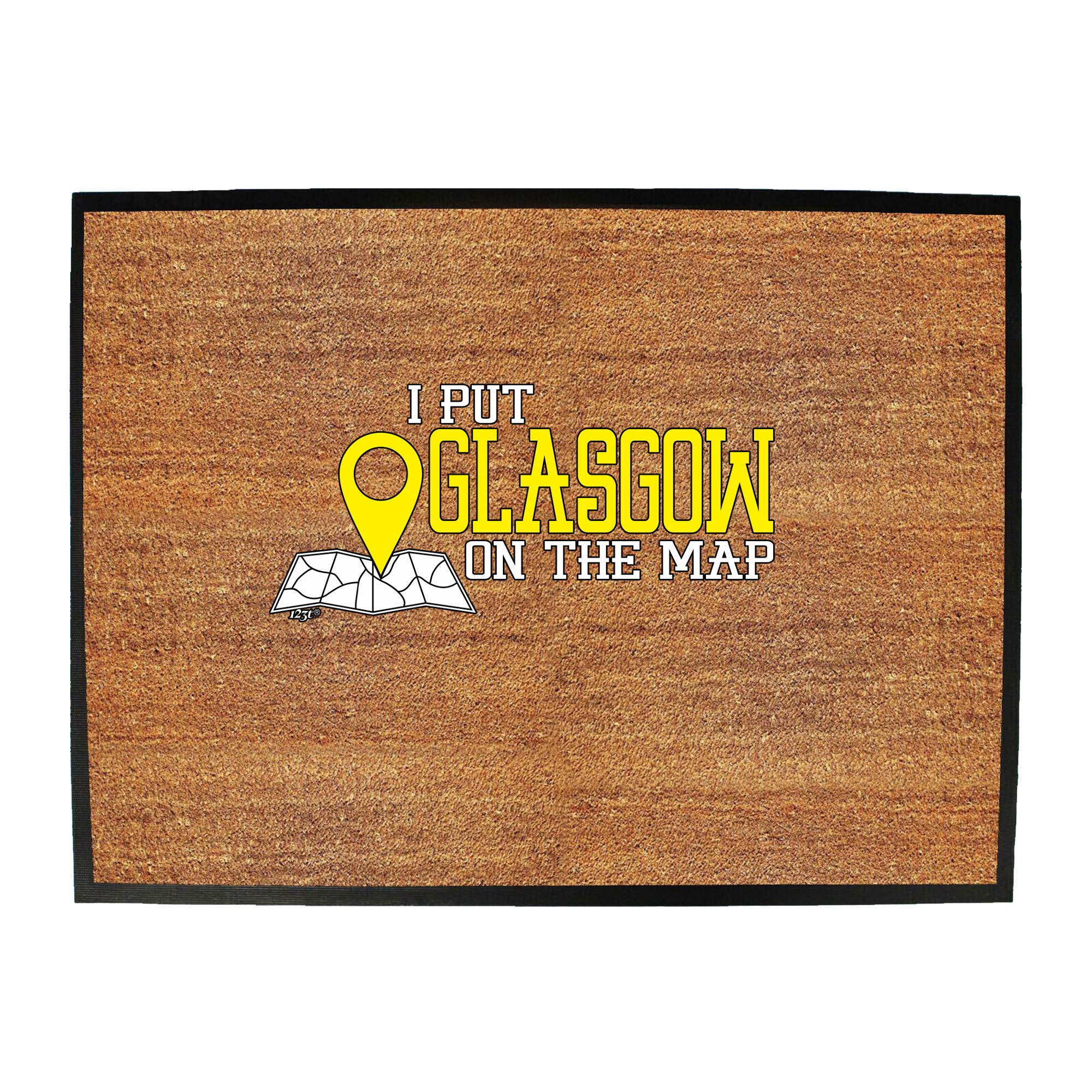 Put On The Map Glasgow - Funny Novelty Doormat