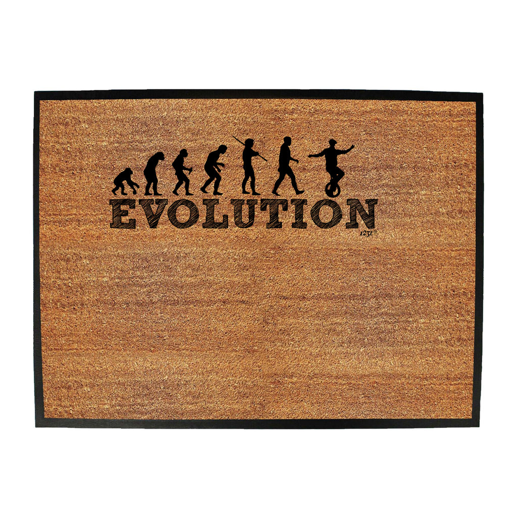 Evolution One Wheel Cycling - Funny Novelty Doormat