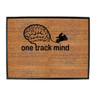 One Track Mind Superbike Motorbike - Funny Novelty Doormat