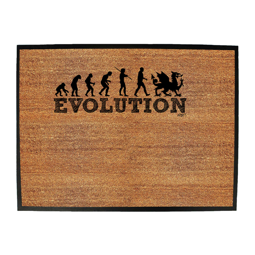 Evolution Welsh - Funny Novelty Doormat