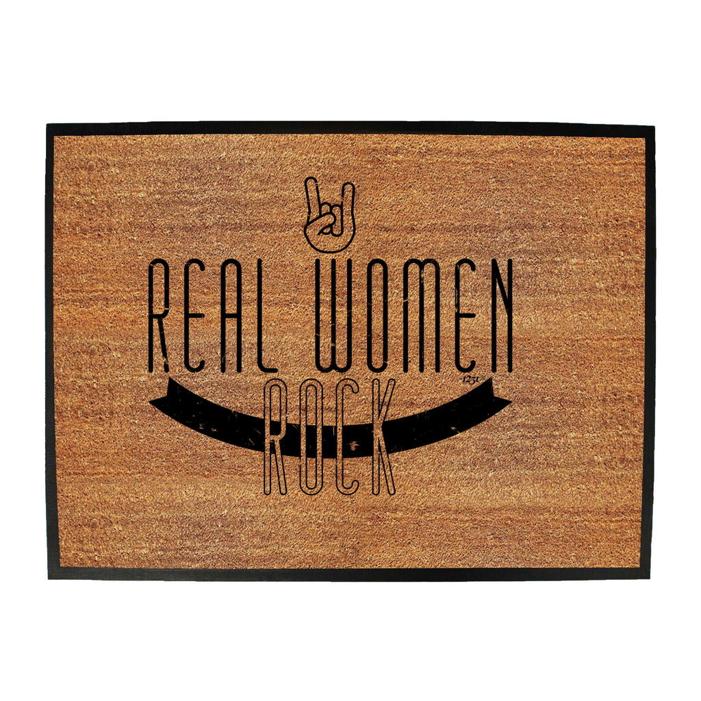 Real Women Rock Music - Funny Novelty Doormat