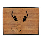 Headphones Around Neck - Funny Novelty Doormat