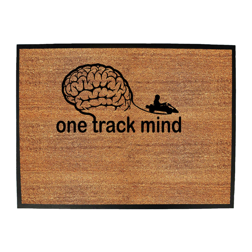 One Track Mind Gokart - Funny Novelty Doormat