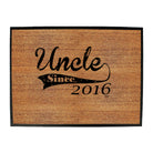 Uncle Since 2016 - Funny Novelty Doormat