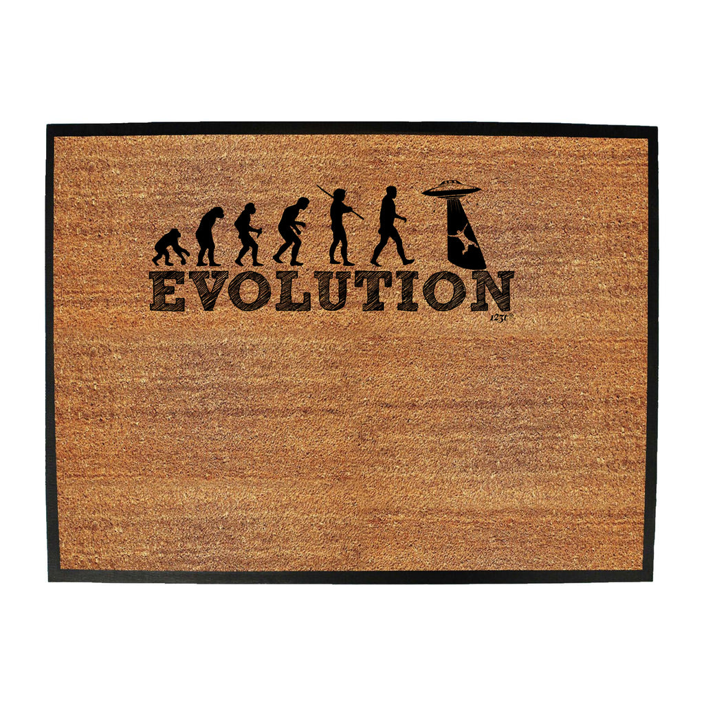 Evolution Ufo Abduction - Funny Novelty Doormat