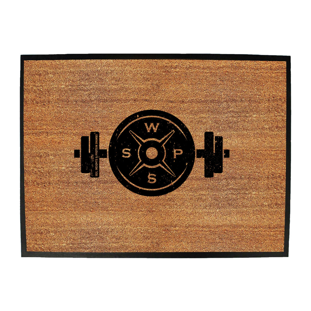 Swps Weight Bar And Plate - Funny Novelty Doormat