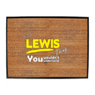 Lewis V1 Surname Thing - Funny Novelty Doormat