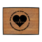 Nurse Cute Enough To Stop Your Heart - Funny Novelty Doormat