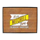 Mitchell V2 Surname Thing - Funny Novelty Doormat