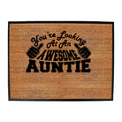 Youre Looking At An Awesome Auntie - Funny Novelty Doormat