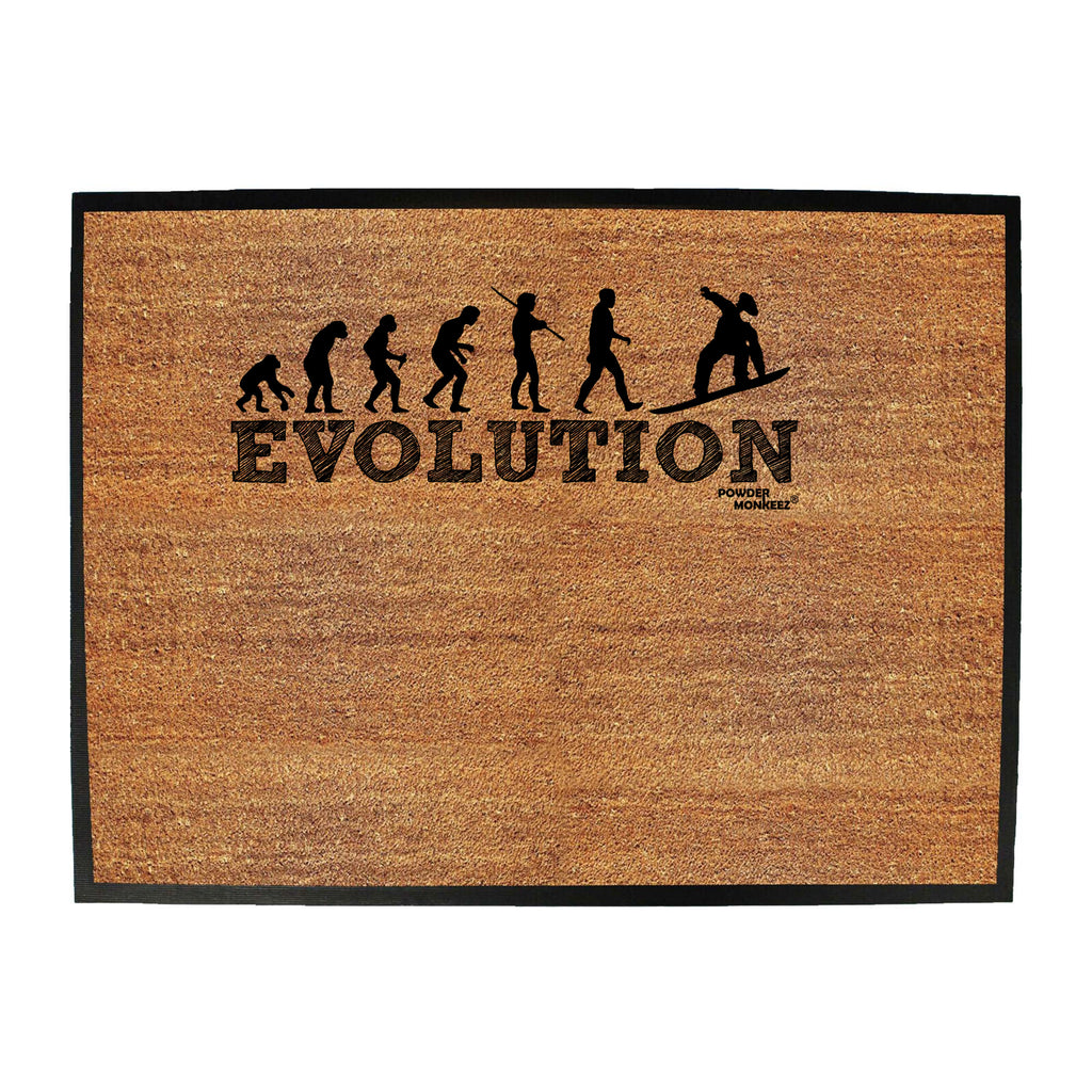 Evolution Snowboarder - Funny Novelty Doormat