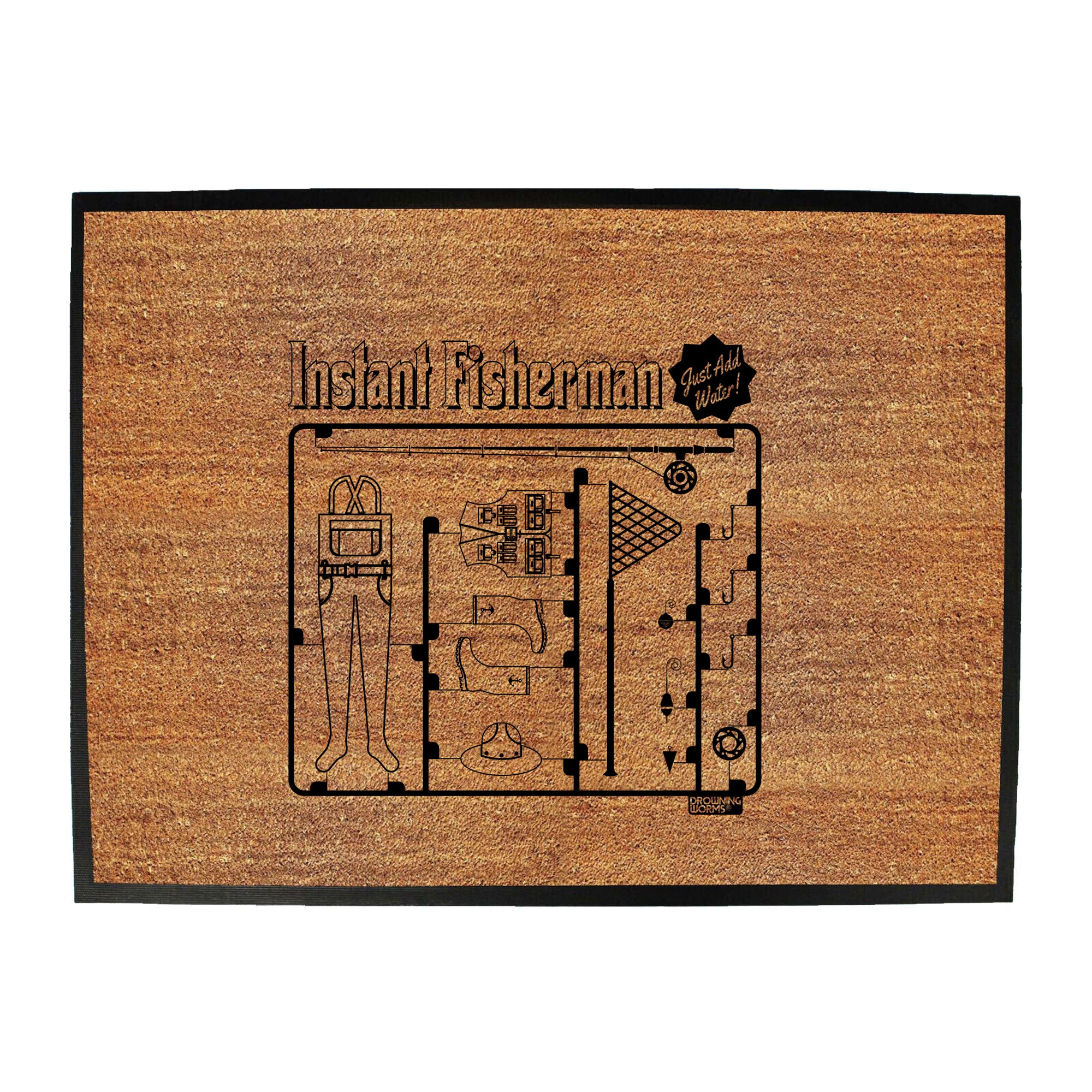 Dw Instant Fisherman - Funny Novelty Doormat