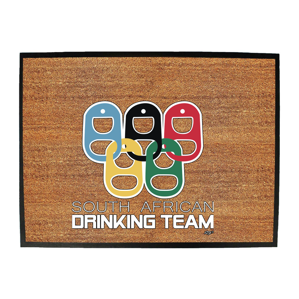 South African Drinking Team Rings - Funny Novelty Doormat