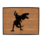 Cowboy Riding T Rex Dinosaur - Funny Novelty Doormat